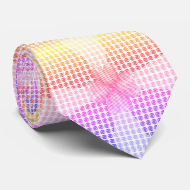 Pastellfärgad mönster i flera färger slips (Rullad)