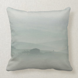 Pastellfärgad morgon i dimmiga Tuscany Kudde