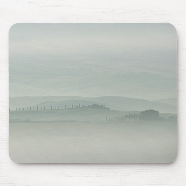 Pastellfärgad morgon i dimmiga Tuscany Musmatta (Framsidan)