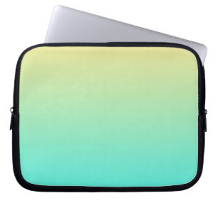 Pastellfärgad övergångs-bakgrund turkos gul laptop fodral