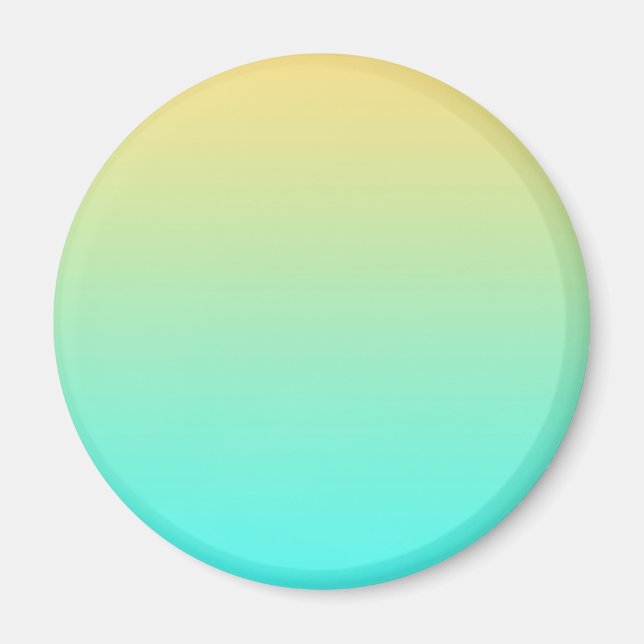 Pastellfärgad övergångs-bakgrund turkos gul magnet (Framsidan)