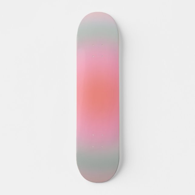 Pastellfärgad övertonad minimal Aura Mini Skateboard Bräda 18,5 Cm (Framsida)