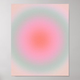 Pastellfärgad övertonad minimal Aura Poster