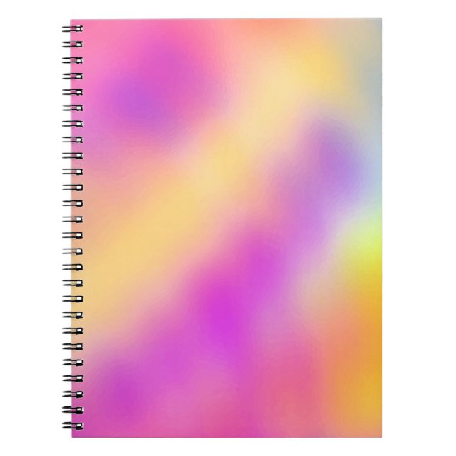 Pastellfärgad övertoningsdesign för beskärda färge anteckningsbok (Framsidan)