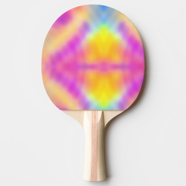 Pastellfärgad övertoningsdesign för beskärda färge pingisracket (Framsidan)