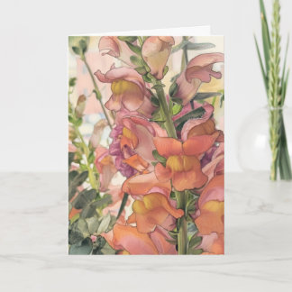 Pastellfärgad pennblomma illustration kort