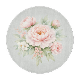 Pastellfärgad Peonyblomning, Mjukt Akvarellbotanis