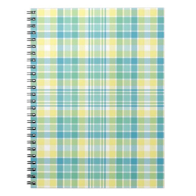 Pastellfärgad pläd anteckningsbok (Framsidan)