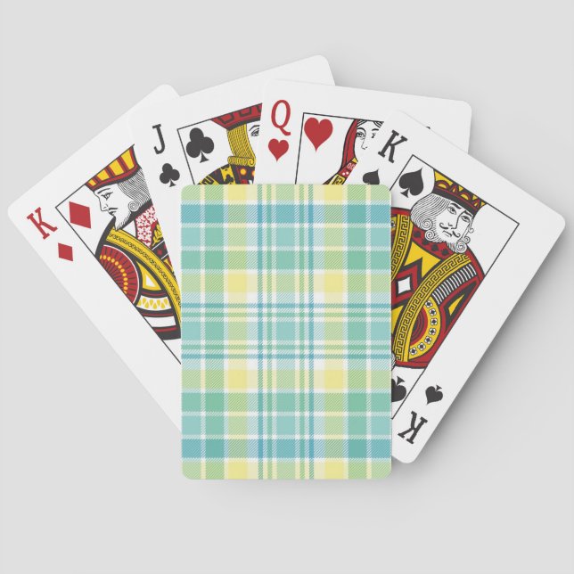 Pastellfärgad pläd casinokort (Baksidan)