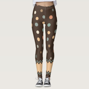 Pastellfärgad polka dots för rosor och för grönt leggings