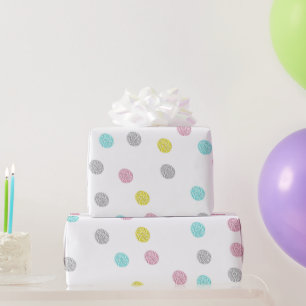 Pastellfärgad polka dots presentpapper