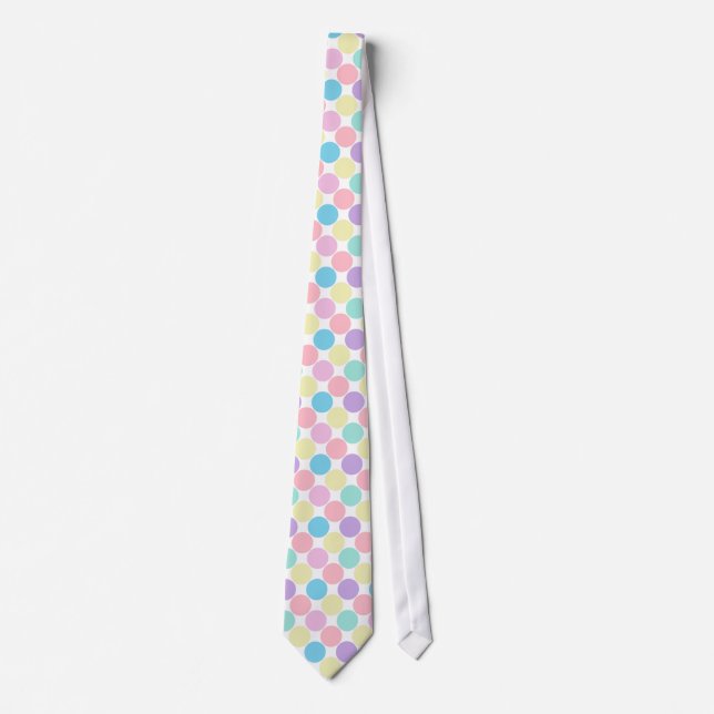 Pastellfärgad polka dotsTie Slips (Framsida)