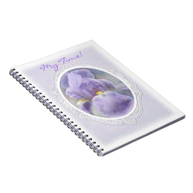 Pastellfärgad purpurfärgad Irisanteckningsbok Anteckningsbok (Högra Sidan)