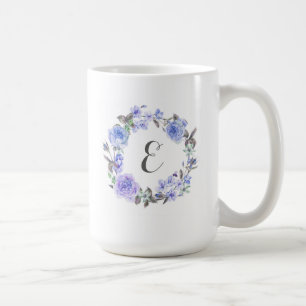 Pastellfärgad purpurfärgad Monogram för Kaffemugg