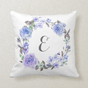 Pastellfärgad purpurfärgad Monogram för Kudde