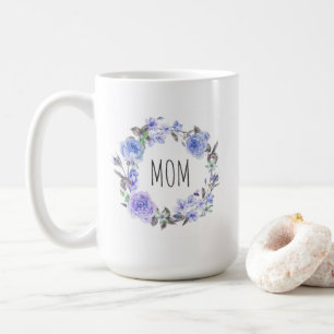 Pastellfärgad purpurfärgad mors dag för kaffemugg