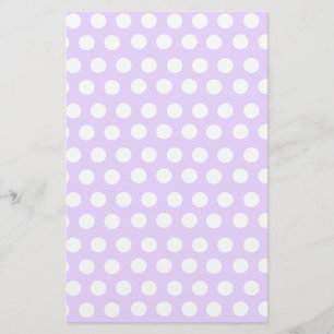 Pastellfärgad purpurfärgad polka dots brevpapper