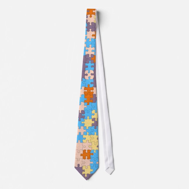 Pastellfärgad pusselTie Slips (Framsida)
