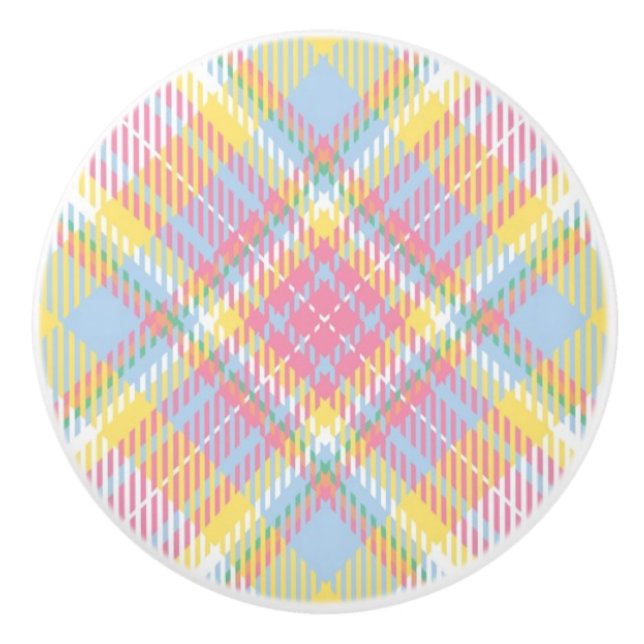 Pastellfärgad randpläd knopp (Framsidan)
