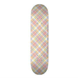 Pastellfärgad randpläd skateboard bräda 19,5 cm