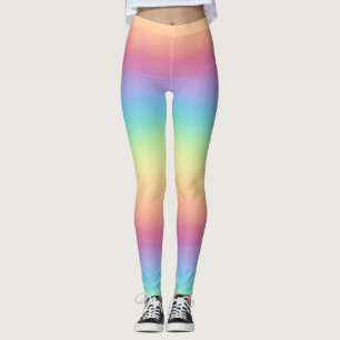 Pastellfärgad regnbåge Ombre Leggings