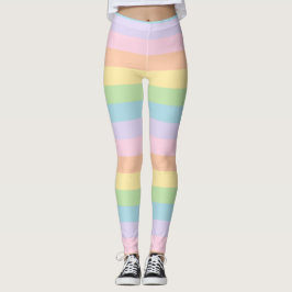 Pastellfärgad regnbågeranddamasker leggings