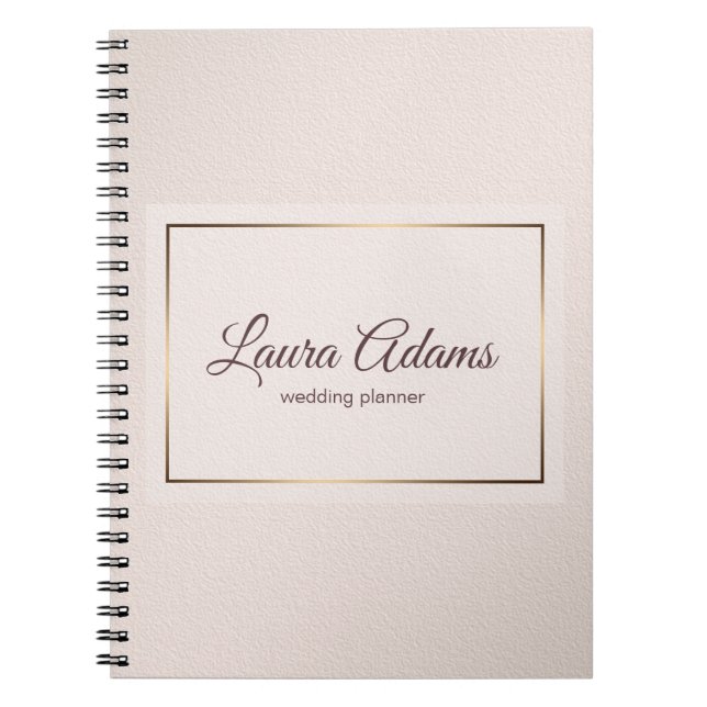 Pastellfärgad rosa elegant lutningtextur anteckningsbok med spiral (Framsidan)