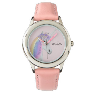 Pastellfärgad rosa flicka för armbandsur