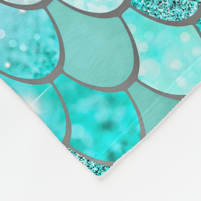 Pastellfärgad sjöjungfrufilt fleecefilt (Hörn)