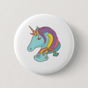 Pastellfärgad Unicorn Knapp