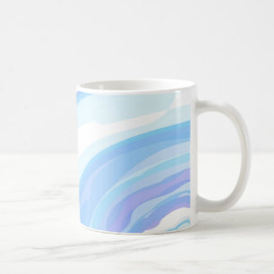 Pastellfärgad vågsköljning kaffemugg