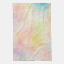 Pastellfärgad vattenfärgdesignkökshandduk kökshandduk