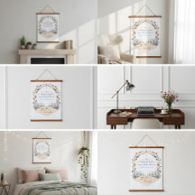 Pastellfärgade ängsblommor gobeläng