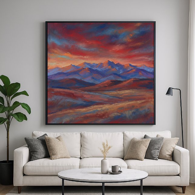 Pastellfärgade bergsområden - Impressionistisk sti Poster (Skapare uppladdad)