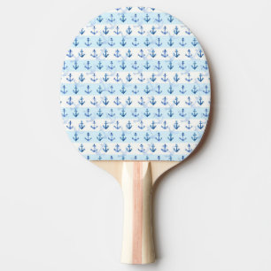 Pastellfärgade blått ankrar mönster pingisracket