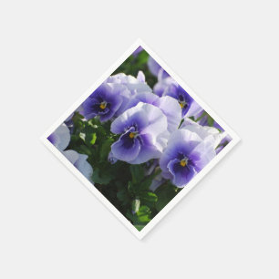 Pastellfärgade blåttPansies Pappersservett