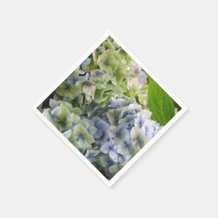 Pastellfärgade blåttvanlig hortensia pappersservett