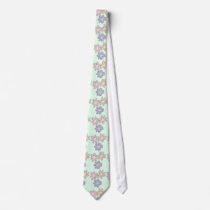 Pastellfärgade blommor på Mintgrönt Slips