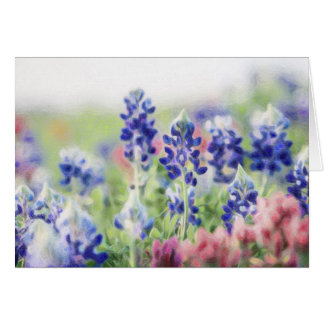 Pastellfärgade Bluebonnets Hälsningskort