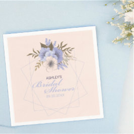 Pastellfärgade geometriska rosor bröllopsdusch i l pappersservett