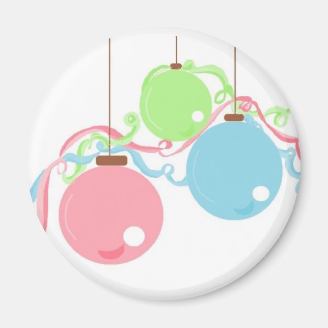 Pastellfärgade hängande bollar magnet (Framsidan)