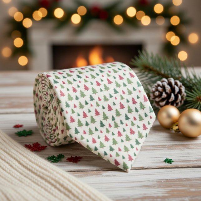Pastellfärgade julgranar slips (Skapare uppladdad)