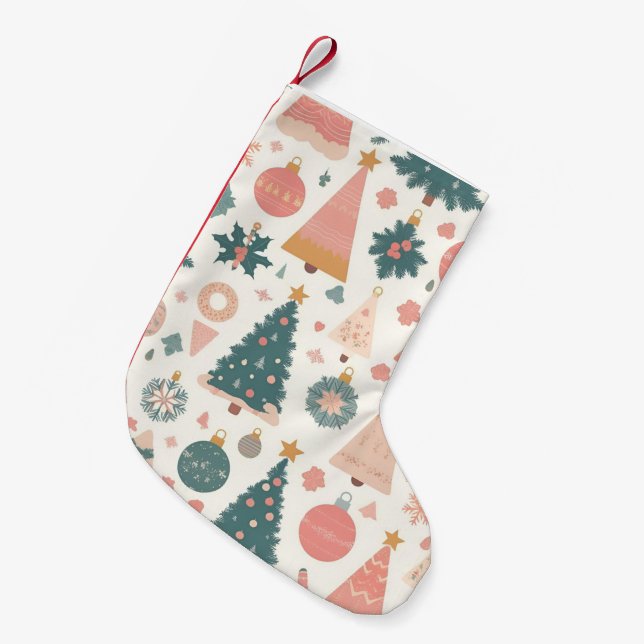 Pastellfärgade julgransprydnader semester liten julstrumpa (Framsidan (Hängande))