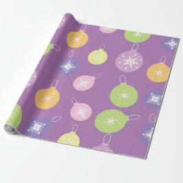 Pastellfärgade julgransprydnader Snöflingor Violet Presentpapper