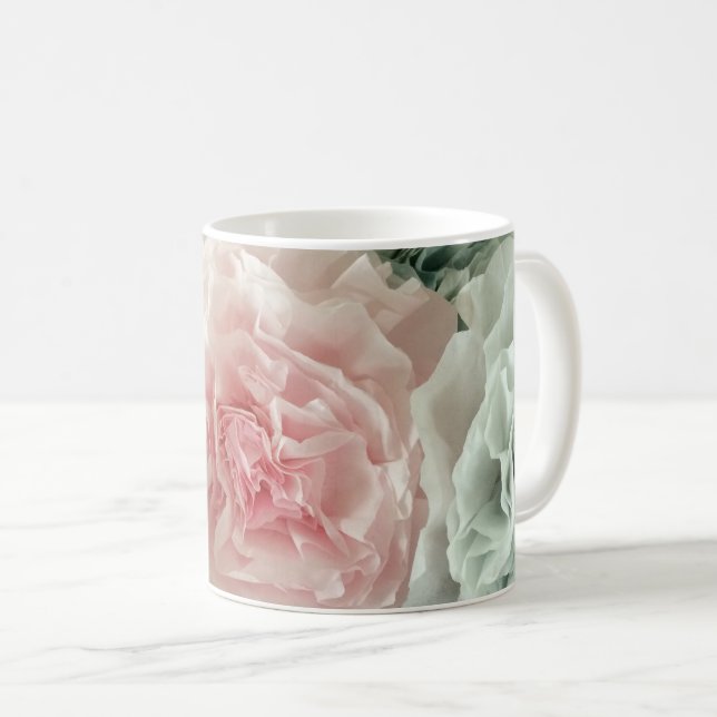 Pastellfärgade kaffefilterblommor kaffemugg (Framsida höger)