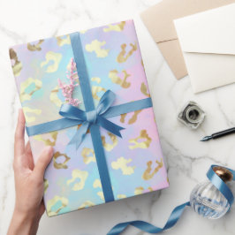 Pastellfärgade Leopardsjals Presentpapper