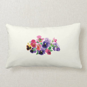 Pastellfärgade Pansies Lumbarkudde