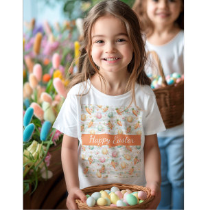 Pastellfärgade påskägg & morötter Vattenfärgsmönst T Shirt