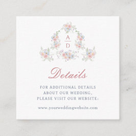 Pastellfärgade Peonior Ram Bröllopsdetaljer Webbpl Tilläggskort