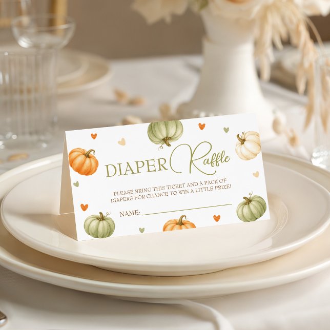 Pastellfärgade pumpa blöjbjudkort tilläggskort (Skapare uppladdad)